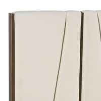 Ivo Modern Beige Velvet & Gold Bed