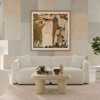 Travie 78" Sand Upcycled Performance Linen Modular Loveseat