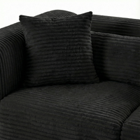 Tarra 4-Piece Fluffy Oversized Performance Corduroy Modular U-Sectional