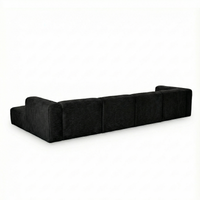 Tarra 4-Piece Fluffy Oversized Performance Corduroy Modular U-Sectional