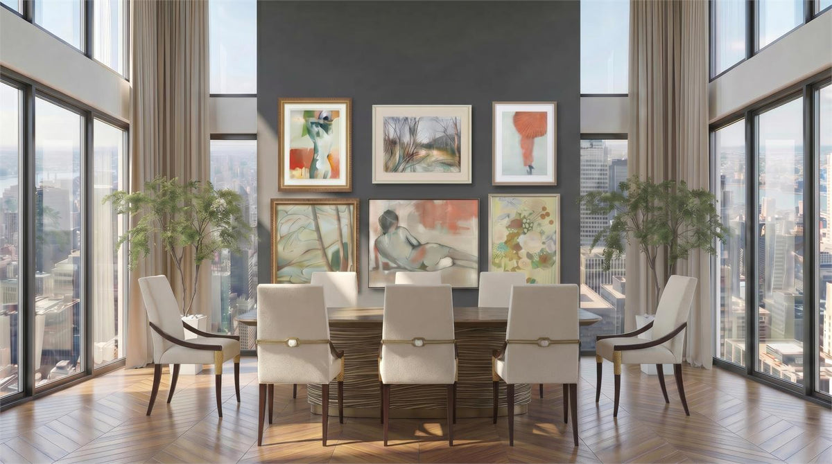Tulsa 96" Valyrian Gold & Glass Top Dining Table