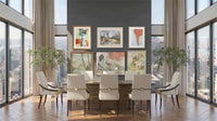 Tulsa 96" Valyrian Gold & Glass Top Dining Table