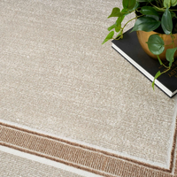 Glam Ivory Cream Area Rug - Elegance Collection