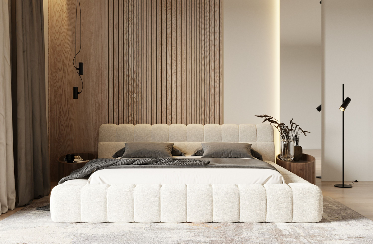 Diva Off-White Modern Bed