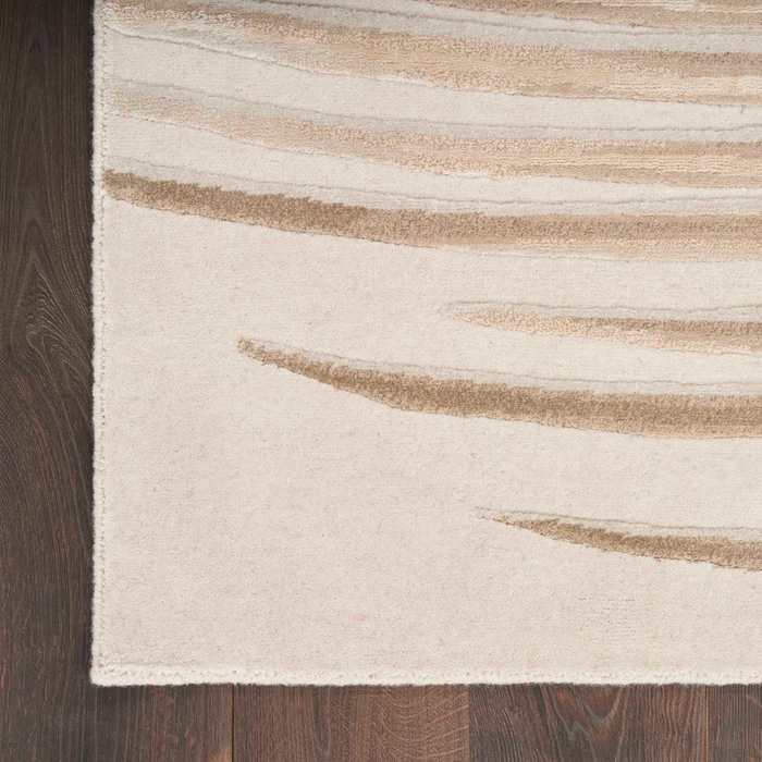 Ivory Sand Swirl Area Rug - Elegance Collection