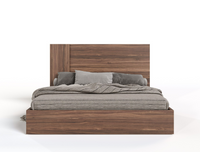 Asa Modern Matte Walnut Bed