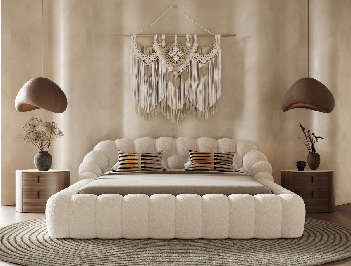 Nicoma Modern Off-White Bed