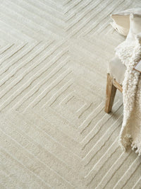 Ollie Modern Beige Patterned Area Rug - Elegance Collection