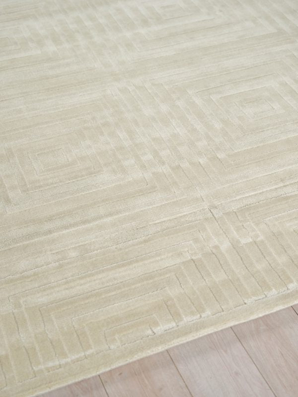 Ollie Modern Beige Patterned Area Rug - Elegance Collection