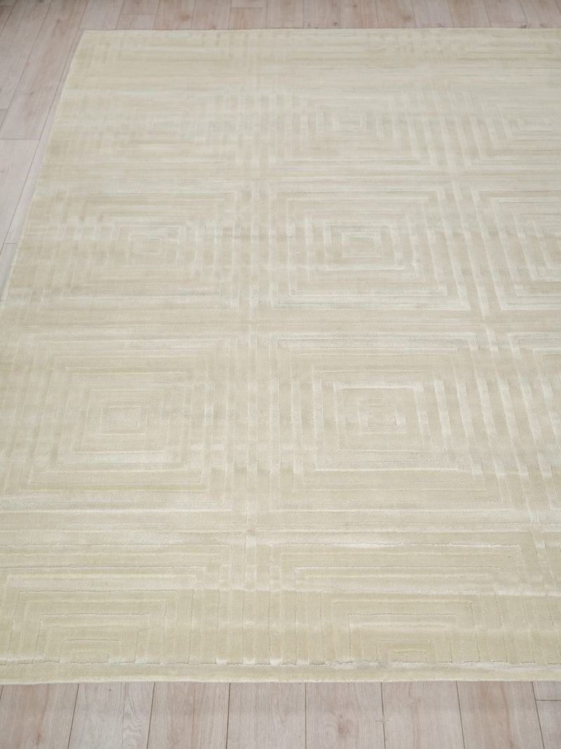 Ollie Modern Beige Patterned Area Rug - Elegance Collection