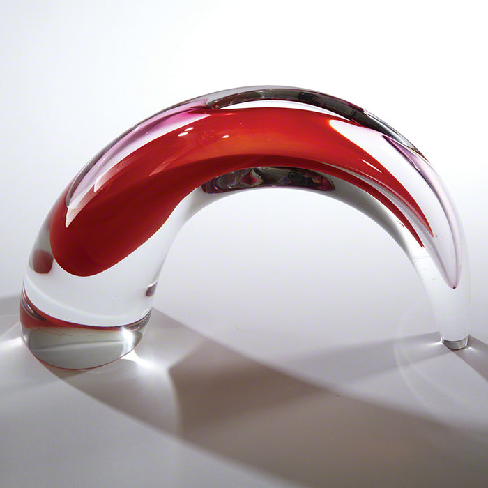 Abstract Hand Curved Fire Vase