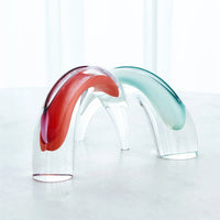 Abstract Hand Curved Fire Vase