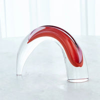 Abstract Hand Curved Fire Vase
