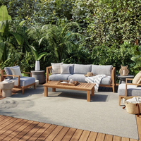 Terrace Ivory/Silver Indoor & Outdoor Area Rug - Elegance Collection