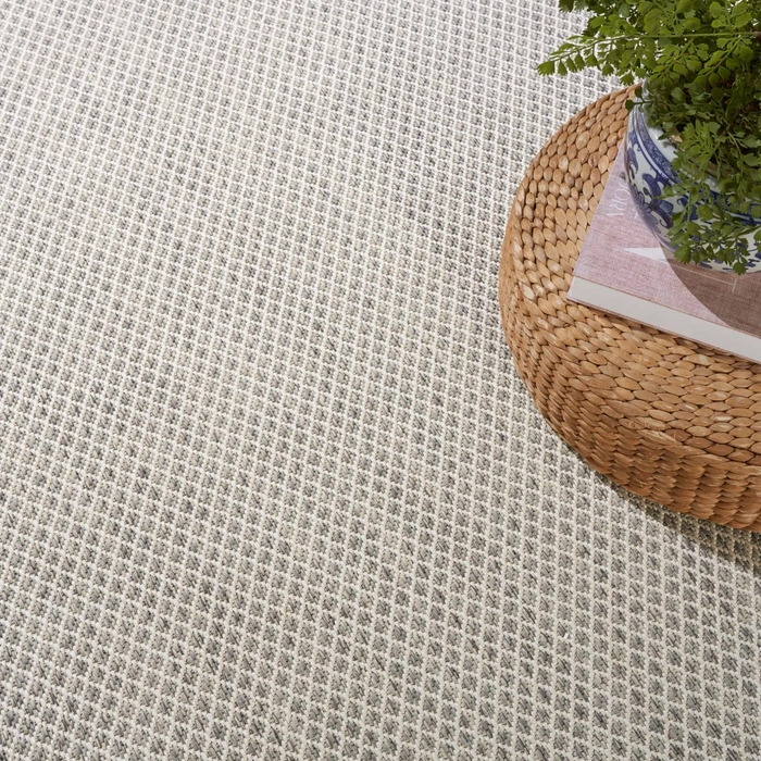 Terrace Ivory/Silver Indoor & Outdoor Area Rug - Elegance Collection