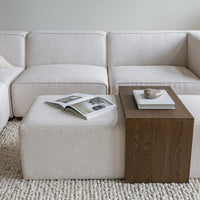 Ezrah Cream & Dark Brown Coffee Table