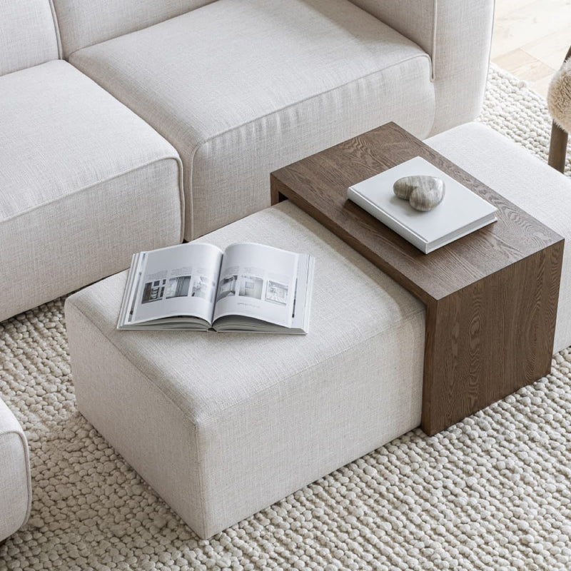 Ezrah Cream & Dark Brown Coffee Table