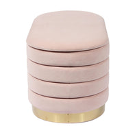 Kasra 31.5" Blush Performance Velvet Storage Bench