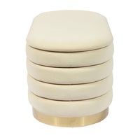 Kasra 31.5" Cream Performance Velvet Storage Bench