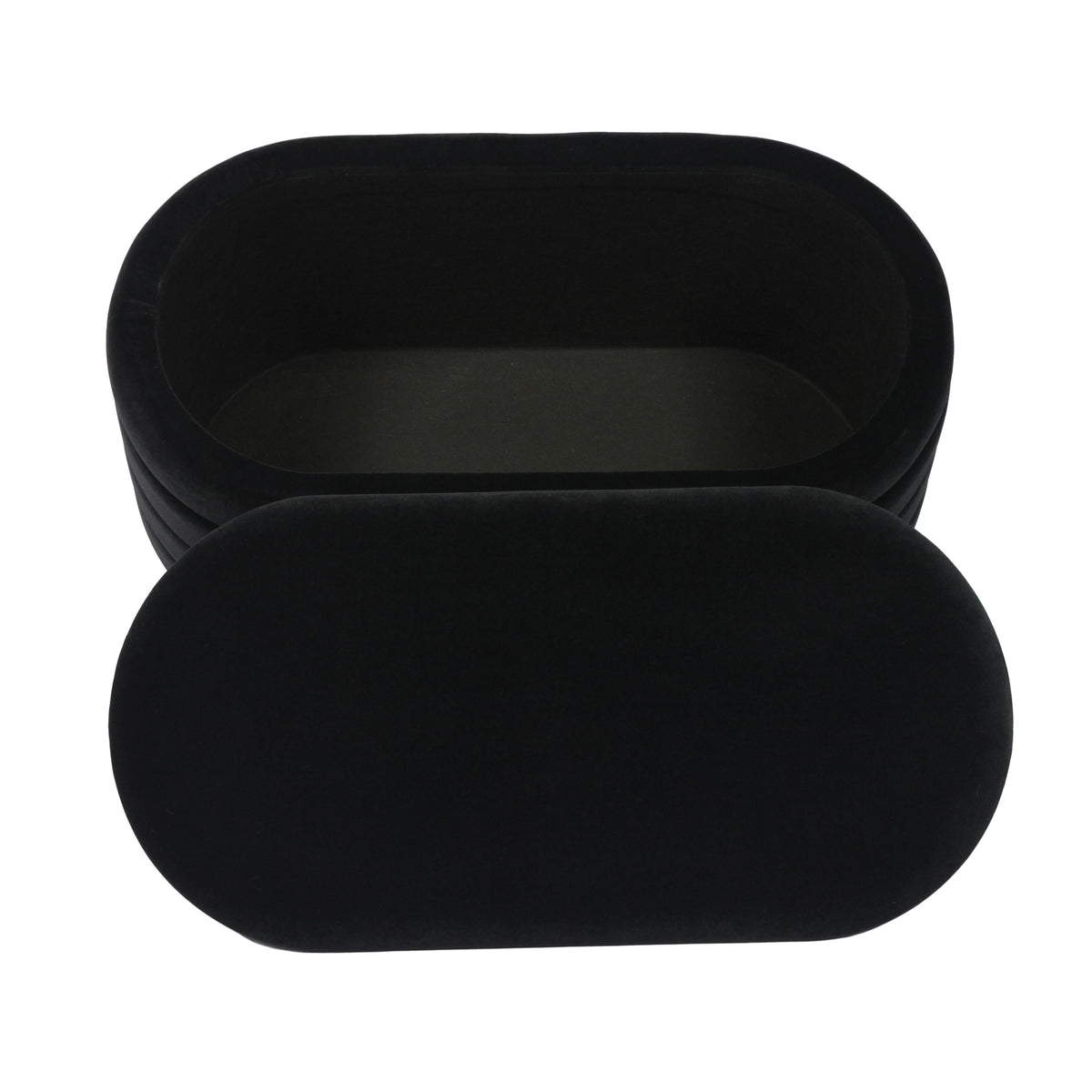 Kasra 31.5" Black Performance Velvet Storage Bench