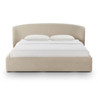 Tayler Cream Upcycled Linen Bed - Luxury Living Collection