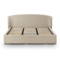 Tayler Cream Upcycled Linen Bed - Luxury Living Collection