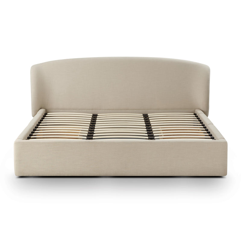 Tayler Cream Upcycled Linen Bed - Luxury Living Collection