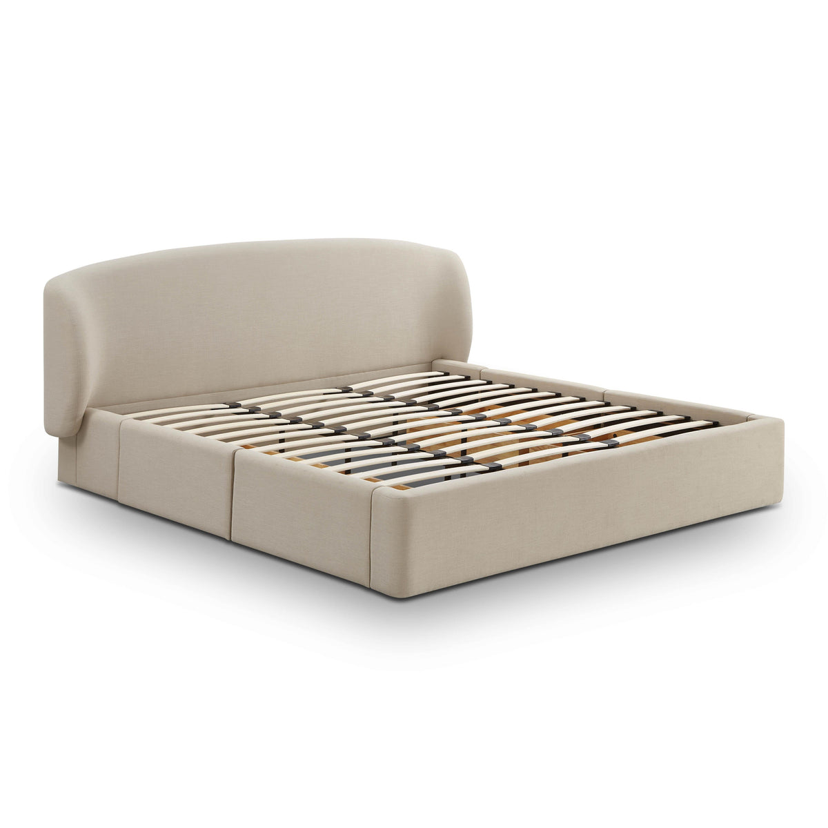 Tayler Cream Upcycled Linen Bed - Luxury Living Collection