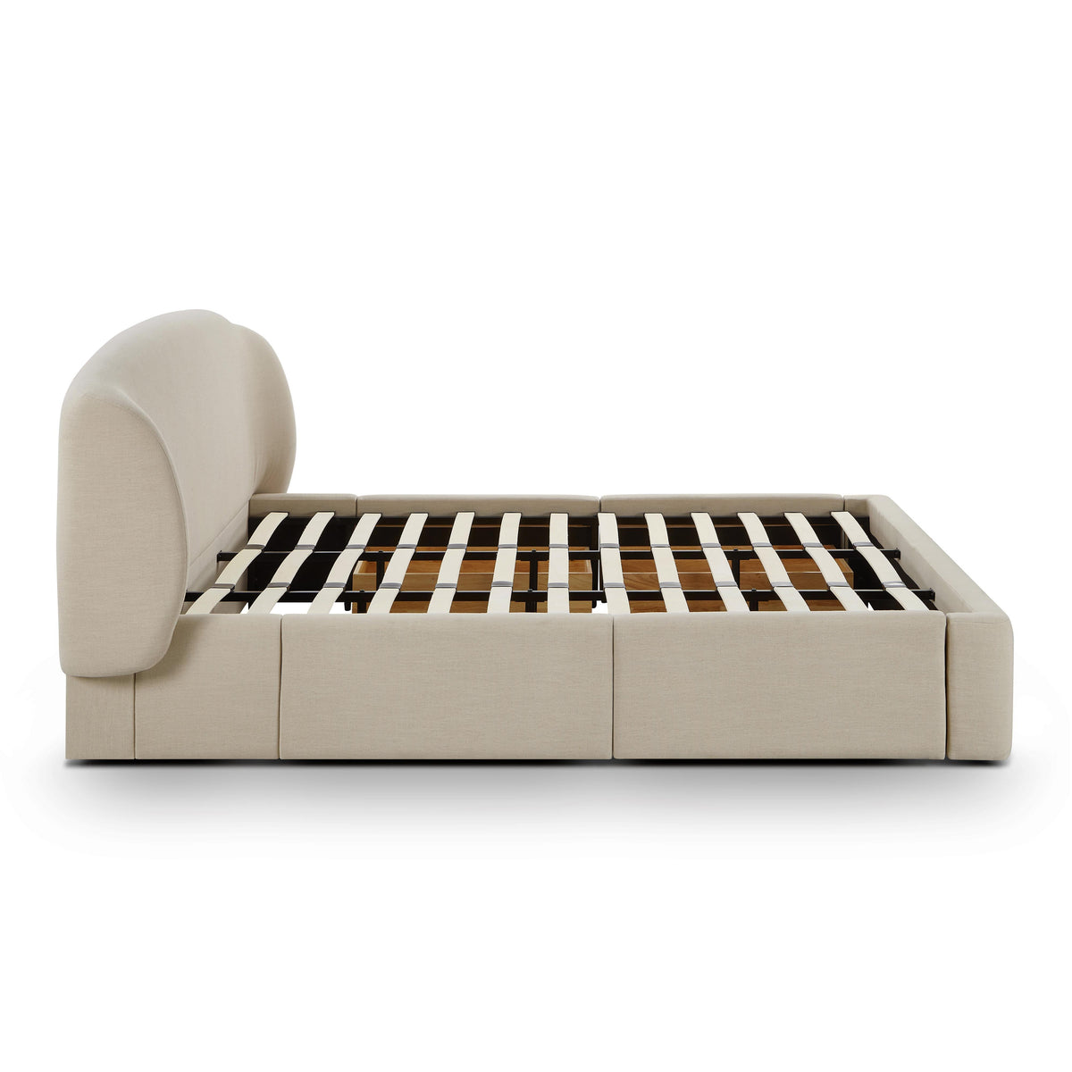 Tayler Cream Upcycled Linen Bed - Luxury Living Collection