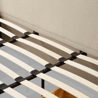 Tayler Cream Upcycled Linen Bed - Luxury Living Collection
