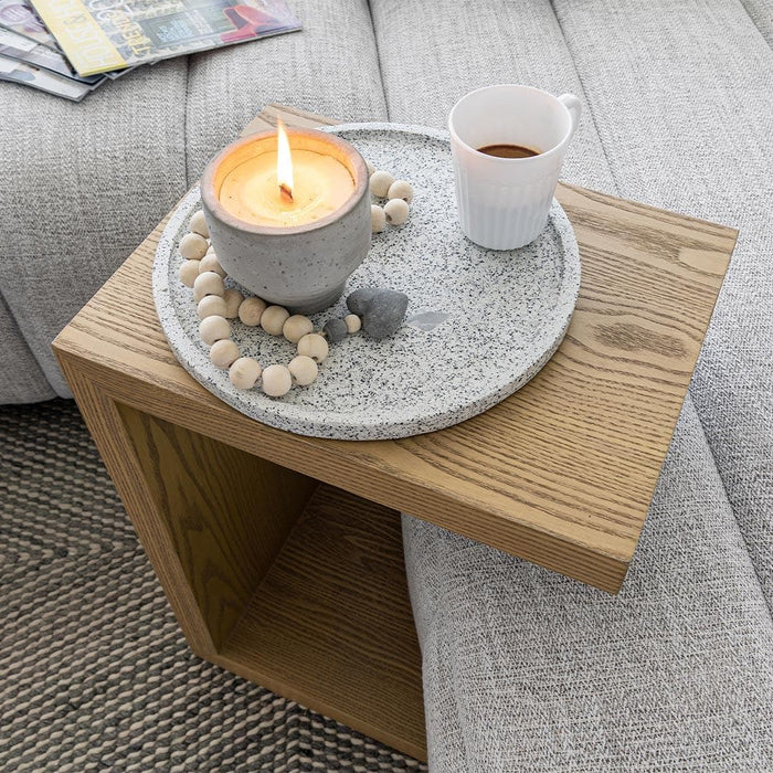 Eli Light Oak Wood End Table