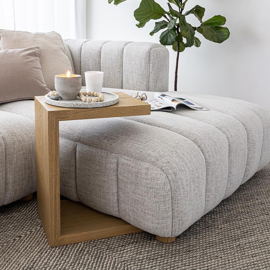 Eli Light Oak Wood End Table