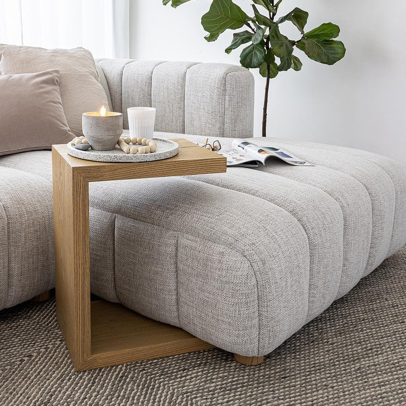 Eli Light Oak Wood End Table