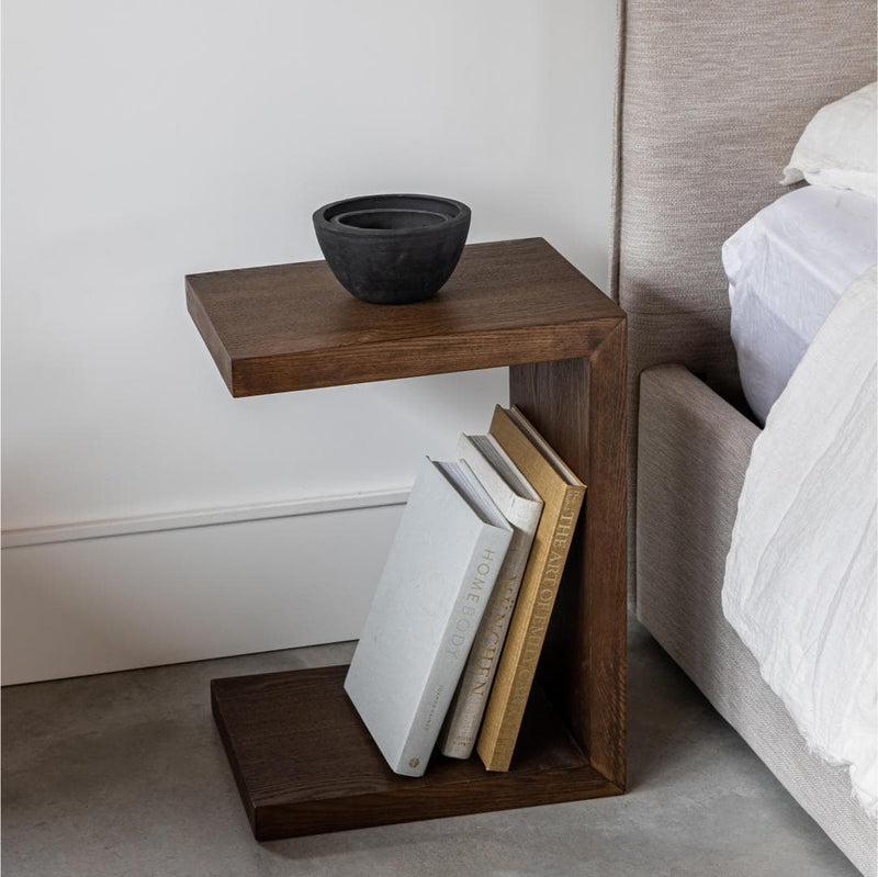 Eli Dark Oak Wood End Table