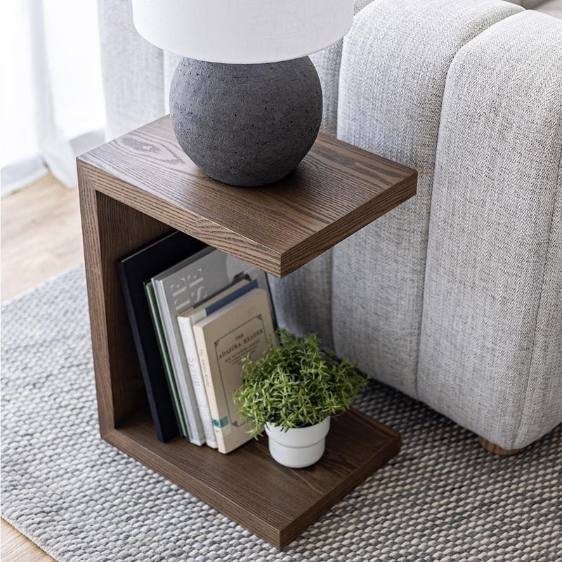 Eli Dark Oak Wood End Table