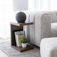 Eli Dark Oak Wood End Table