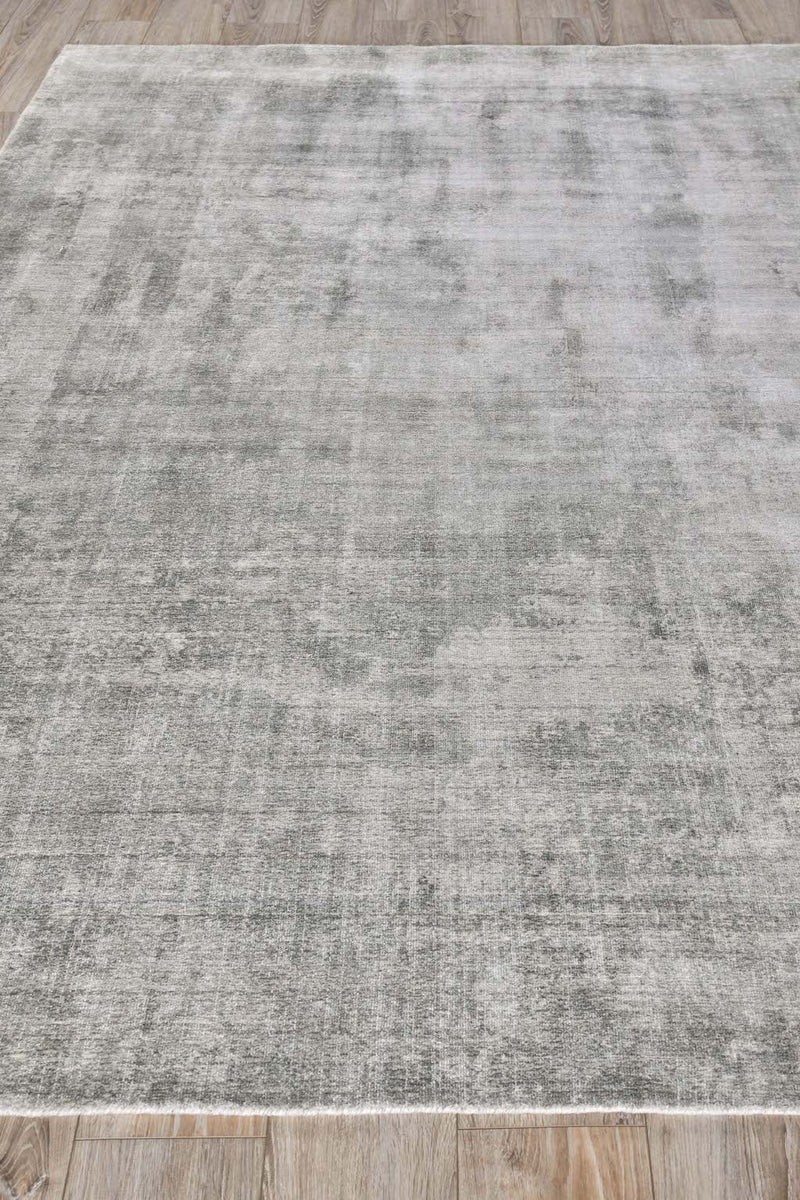 Penelope Grey/Taupe Wool/Bamboo Silk Area Rug - Elegance Collection