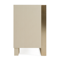 Elidi Modern Beige Shagreen & Brushed Brass Dresser