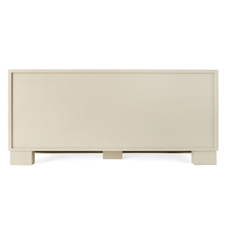 Elidi Modern Beige Shagreen & Brushed Brass Dresser