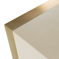 Elidi Modern Beige Shagreen & Brushed Brass Dresser