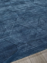 Nell Modern Navy Patterned Area Rug - Elegance Collection