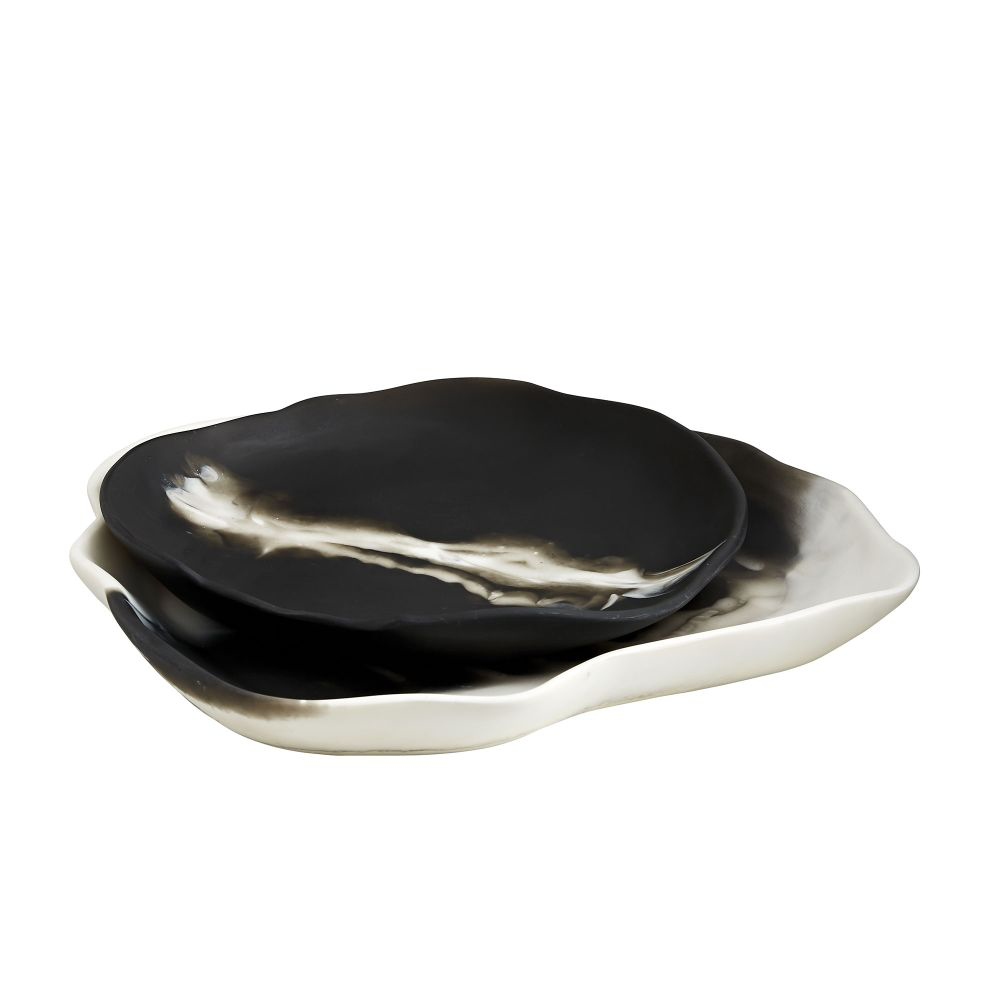 Vayda Black & White Trays (Set of Two)