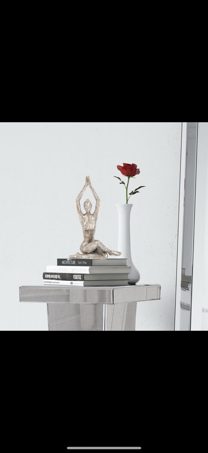 Namaste Twist Yoga Pose Statue