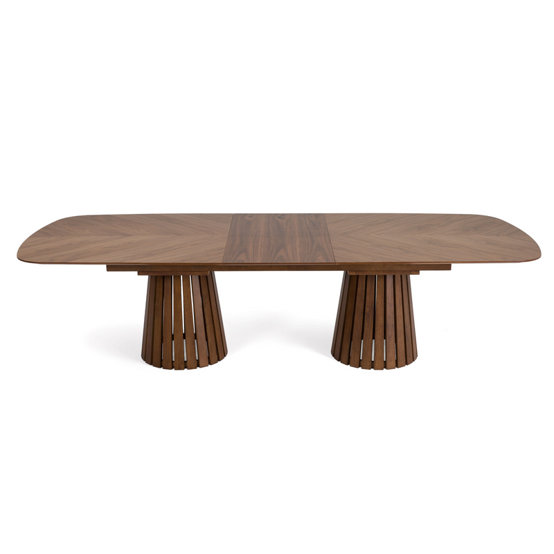 Turner Mid-Century Modern Walnut Extendable Dining Set