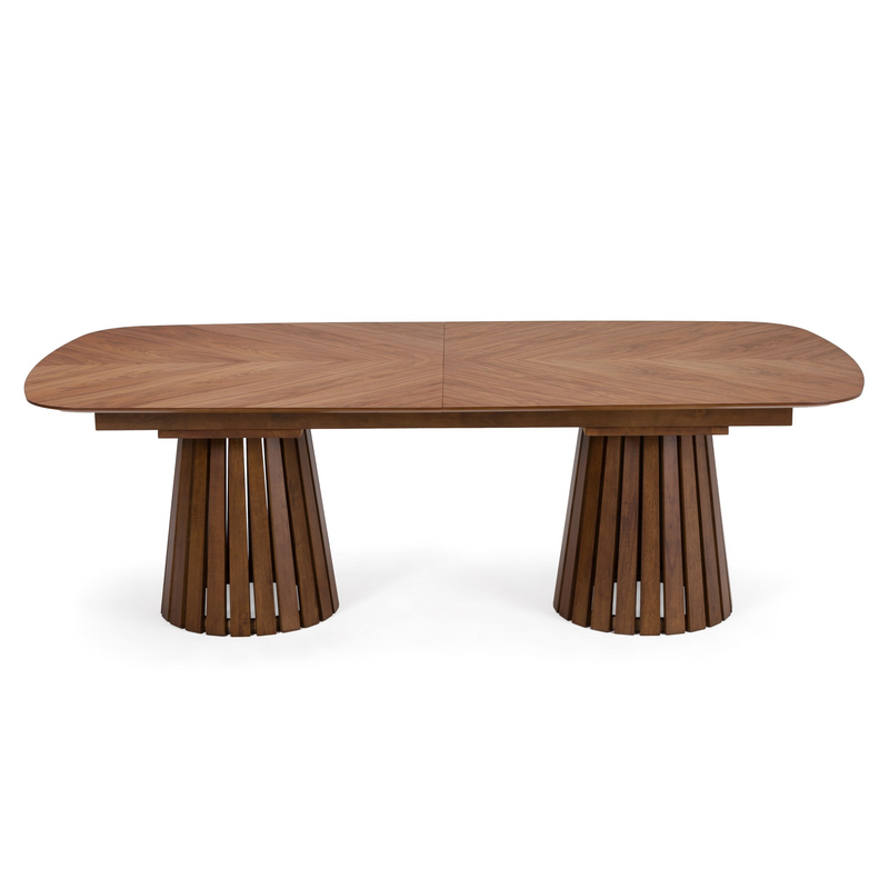 Turner Mid-Century Modern Walnut Extendable Dining Set