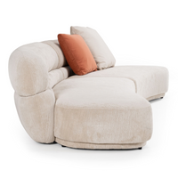 Lillian Modern Beige Curved Sectional Sofa