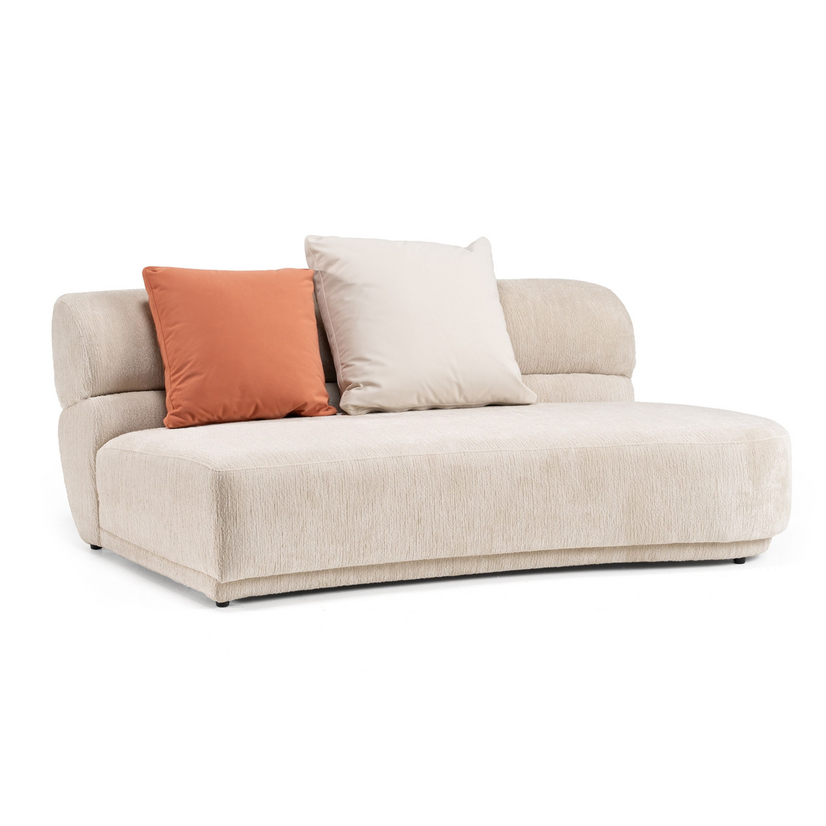 Lillian Modern Beige Curved Sectional Sofa