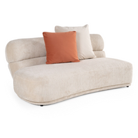 Lillian Modern Beige Curved Sectional Sofa