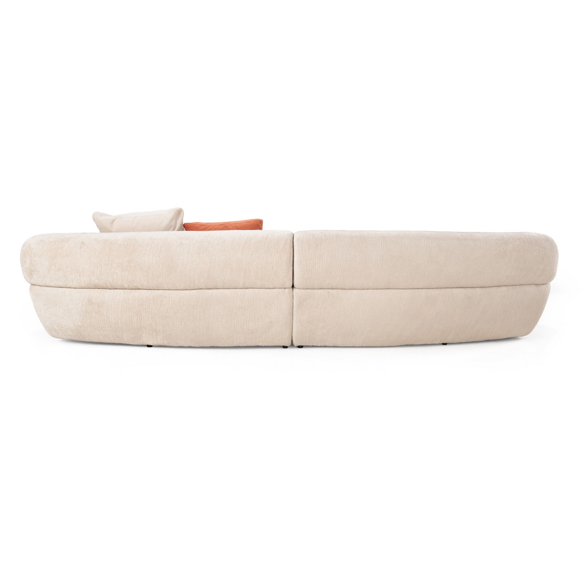 Lillian Modern Beige Curved Sectional Sofa