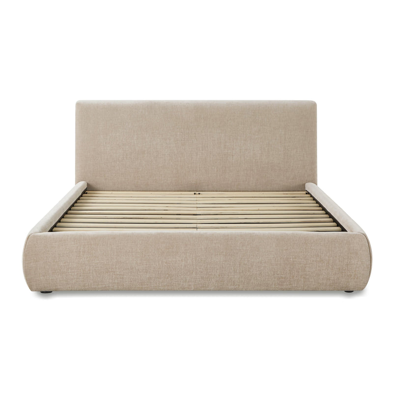 Trisha Taupe Velvet Bed